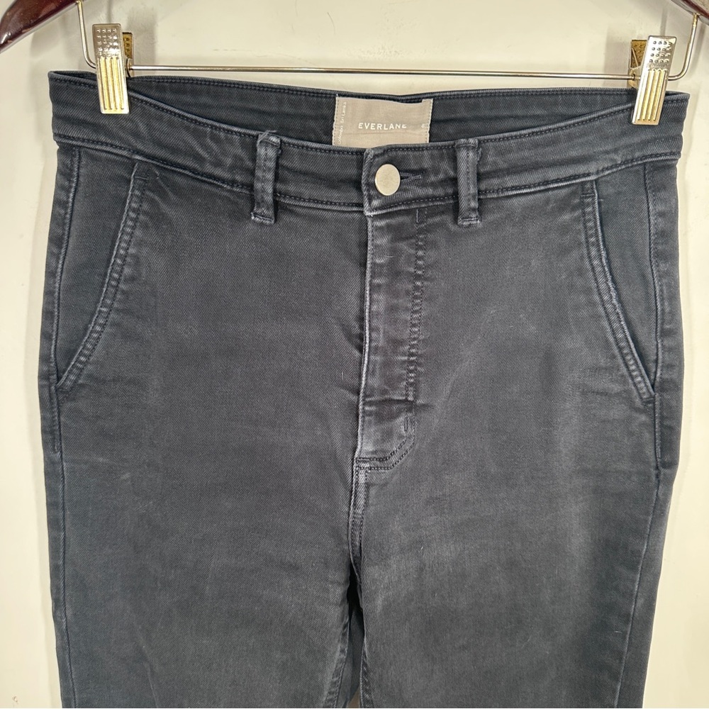 Everlane The Slim Leg Crop Jeans Size 8 Washed Black Stretch N8 - Picture 5 of 8